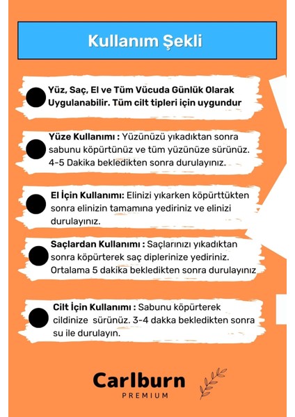 Özel Doğal Bitkisel Organik Güzel Kokulu Saç Için Bıttım Sabunu 100 Gr X 10 Adet