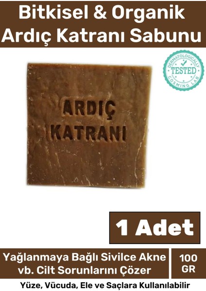 Özel Doğal Bitkisel El Yüz Vücut Saç Cilt Vegan Ardıç Katranı Sabunu