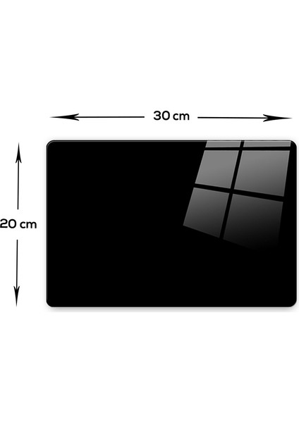 Düz Renk - Siyah | Cam Kesme Tahtası - Cam Kesme Tablası | 20cm x 30cm