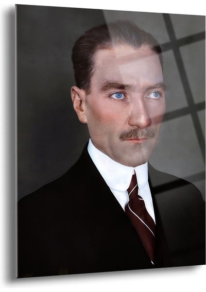Atatürk Cam Tablo - Cam Tablolar - Atatürk Tablo - Atatürk Portresi - Atatürk Tablosu - Ata065