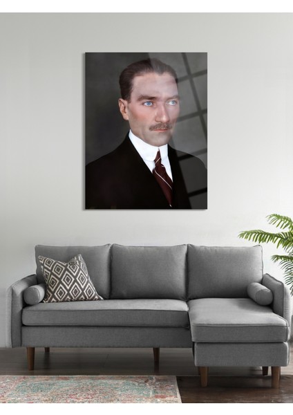 Atatürk Cam Tablo - Cam Tablolar - Atatürk Tablo - Atatürk Portresi - Atatürk Tablosu - Ata065