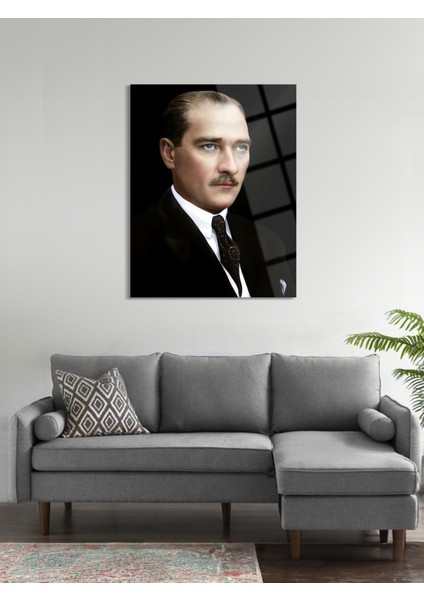 Atatürk Cam Tablo - Cam Tablolar - Atatürk Tablo - Atatürk Portresi - Atatürk Tablosu - Ata083