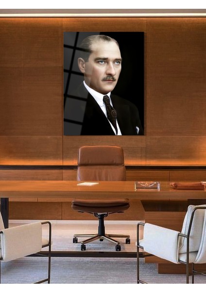Atatürk Cam Tablo - Cam Tablolar - Atatürk Tablo - Atatürk Portresi - Atatürk Tablosu - Ata083
