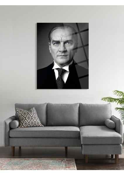 Atatürk Cam Tablo - Cam Tablolar - Atatürk Tablo - Atatürk Portresi - Atatürk Tablosu - Ata087