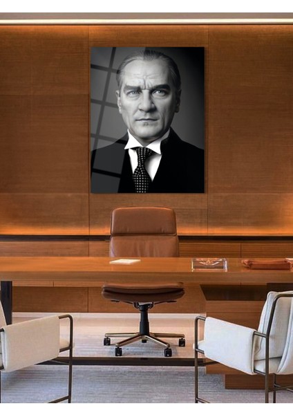 Atatürk Cam Tablo - Cam Tablolar - Atatürk Tablo - Atatürk Portresi - Atatürk Tablosu - Ata087