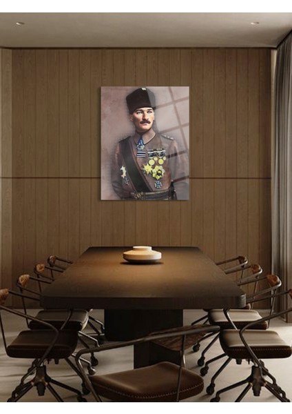 Atatürk Cam Tablo - Cam Tablolar - Atatürk Tablo - Atatürk Portresi - Atatürk Tablosu - Ata014