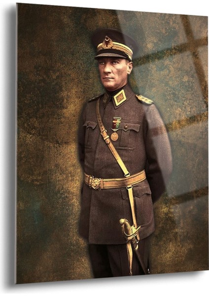 Atatürk Cam Tablo - Cam Tablolar - Atatürk Tablo - Atatürk Portresi - Atatürk Tablosu - Ata015