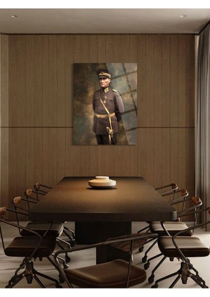 Atatürk Cam Tablo - Cam Tablolar - Atatürk Tablo - Atatürk Portresi - Atatürk Tablosu - Ata015