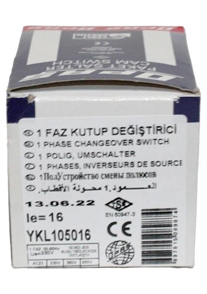1 X 16A 1-0-2 Kutup Değiştirici Kilitli Şalter fırsatları