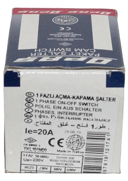 1X20A Aç-Kapa Mini Tip Kilitli Şalter