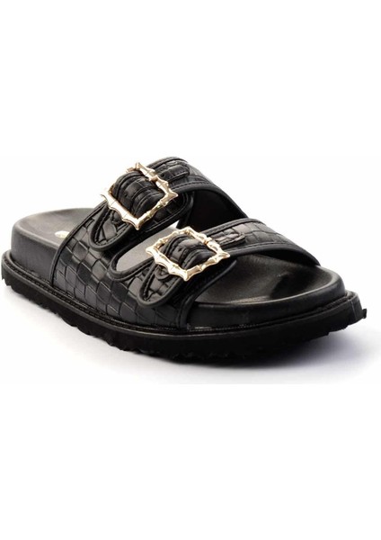 Siyah Baskı Detaylı Kadın Terlik K04638015010 fiyatları