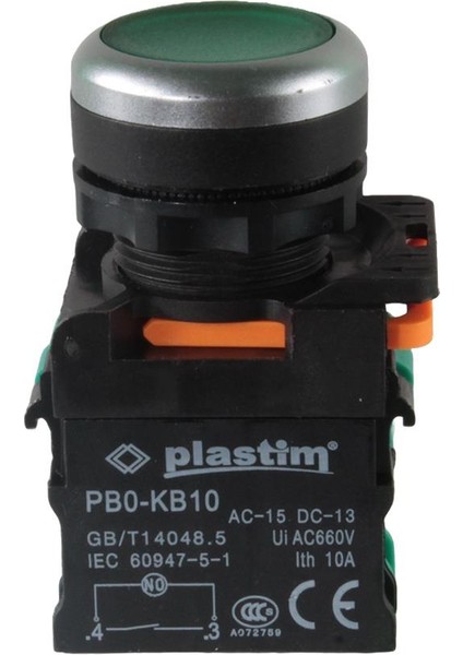 PLASTİM 22 Mm - 1No - 24V Led Işıklı Yeşil Buton fiyatları