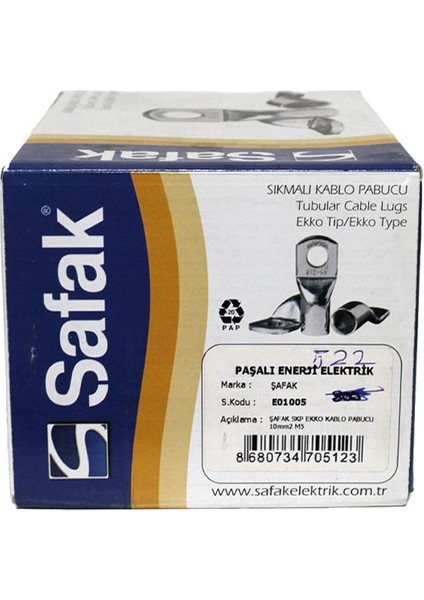 Skp Ekko Kablo Pabucu 10Mm2 M5 modelleri
