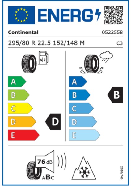 315/70 R22.5 154/150L (152/148M) Conti Hybrid Hd5 Eu Lrj 18Pr Kamyon Dört Mevsim Lastiği (Üretim Yılı: 2024)