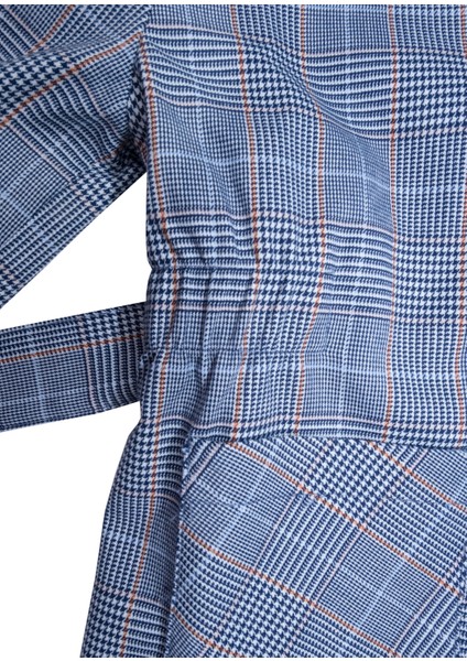 Dokuma Mavi Ekose Baharlık Kız Çocuk Ceket fırsatları