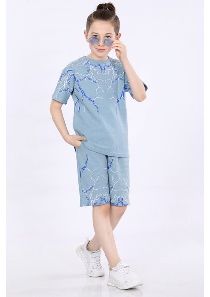 Erkek Çocuk T-Shirt ve Şort 2 Li Takım VF24KMR51043