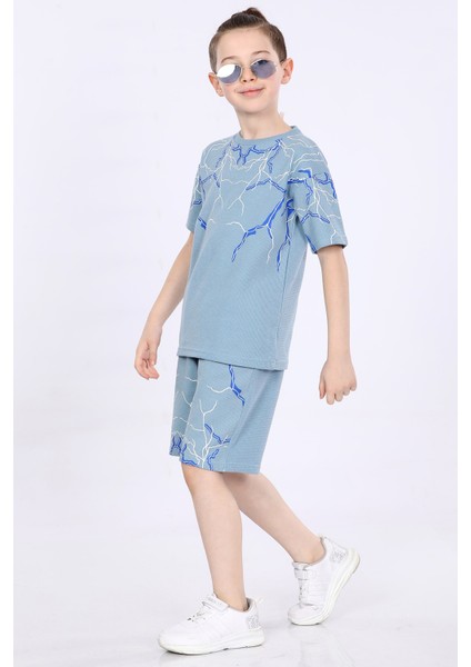 Erkek Çocuk T-Shirt ve Şort 2 Li Takım VF24KMR51043