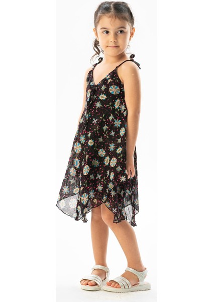 Afrodit Vual Yazlık Çocuk Elbise Siyah 6200 indirimleri