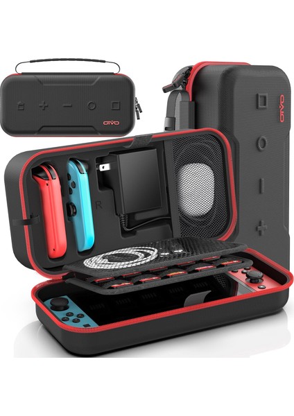 Gd 34 Nintendo Switch Seyahat Çantası Travel Bag Kırmızı OLED