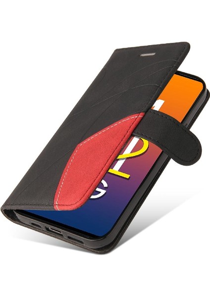 Samsung Galaxy M52 5g Iki Renkli Dikiş Kickstand Koruyucu Pu (Yurt Dışından) modelleri