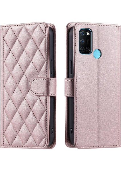 Realme C17 Için Telefon Kılıfı Kart Yuvaları Tutucu El Kayışı Manyetik Kafes (Yurt Dışından)