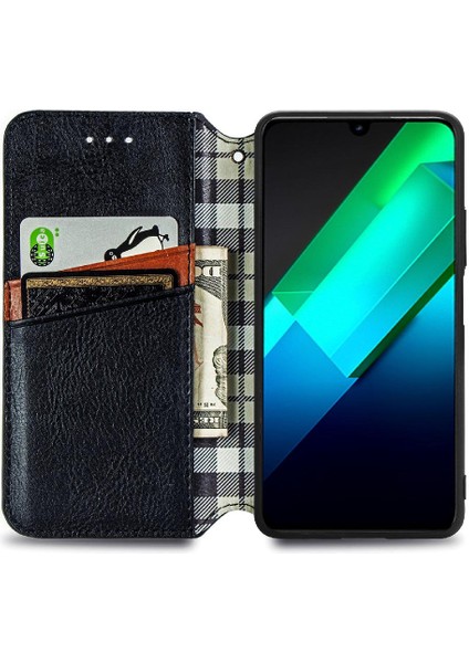 Infinix Not 12 Için Kılıf Deri Kılıf Cüzdan Fonksiyonu Kapak Çevirin Moda (Yurt Dışından)