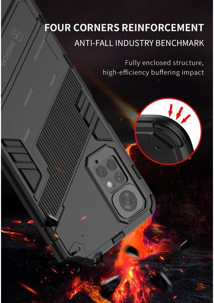 Xiaomi Redmi Için Not 11 4g Koruyucu Kapak Kickstand Sağlam Askeri (Yurt Dışından)