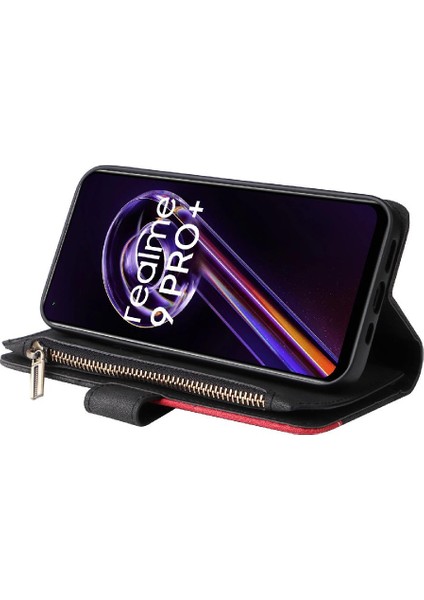 Kart Yuvası Standı Fermuar ile Realme 9 Pro Artı Dokuz Kart Yuvaları Için Kılıf (Yurt Dışından)