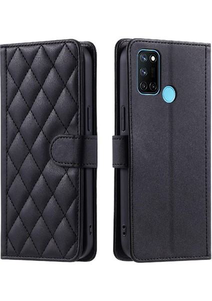 Realme C17 Için Telefon Kılıfı Kart Yuvaları Tutucu El Kayışı Manyetik Kafes (Yurt Dışından)