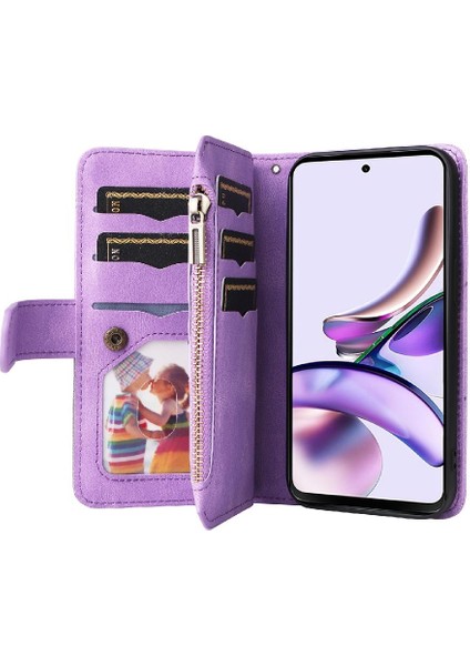 Motorola Moto G13 Iki Renkli Dikiş Fermuar Cüzdan Tarzı Dokuz (Yurt Dışından) indirimleri