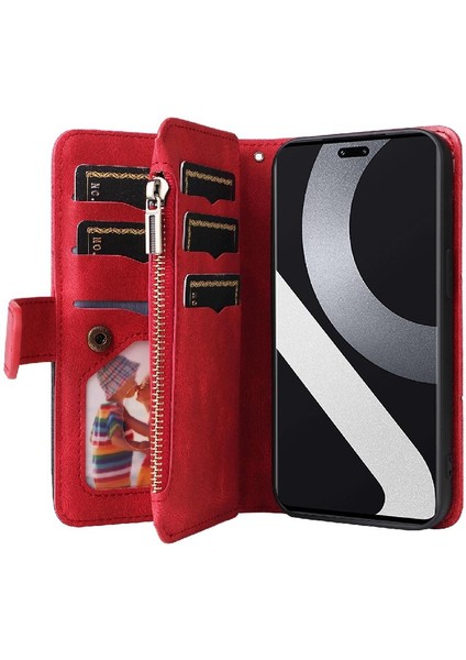Xiaomi 13 Lite Dokuz Kart Yuvaları Fermuar Cüzdan Tarzı Kickstand (Yurt Dışından)