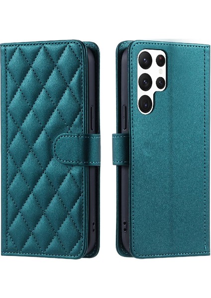 Samsung Galaxy S22 Ultra El Kayışı Flip Folio Cüzdan Için Telefon Kılıfı (Yurt Dışından)