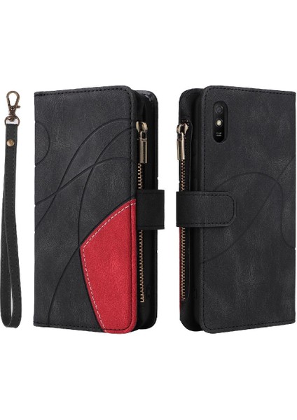 Xiaomi Redmi 9 Fermuar Cüzdan Tarzı Kart Yuvası Standı Dokuz (Yurt Dışından)