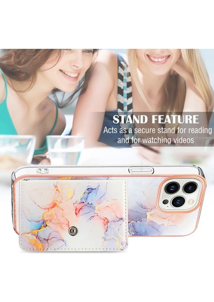 Iphone 13 Için Kılıf Pro Mermer Yumuşak Tpu Tampon Ince Cüzdan Kart Yuvaları (Yurt Dışından) modelleri