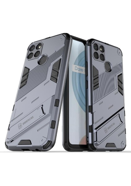 Realme C21Y Sağlam Askeri Kickstand Koruyucu Kapak Için Kılıf (Yurt Dışından)