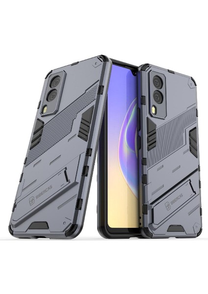 Vivo V21E 5g Kickstand Koruyucu Kapak Sağlam Askeri Için Kılıf (Yurt Dışından)