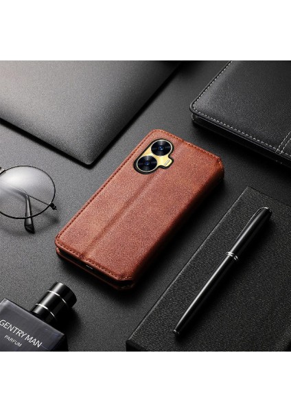 Oppo Realme C55 Cüzdan Fonksiyonu Için Kılıf Deri Kılıf Kapak Kapak Iş (Yurt Dışından)