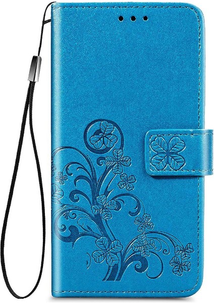 Xiaomi Redmi 9c Için Kılıf Kısa Kayış Kapak Kapak Dört Yapraklı Yonca Zarif (Yurt Dışından)
