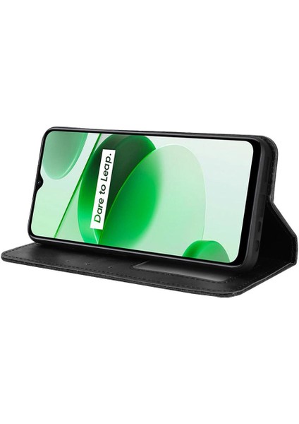 Realme C35 Pu Deri Manyetik Kapatma Cüzdan Için Kılıf (Yurt Dışından) modelleri