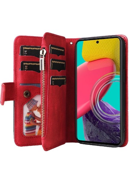 Samsung Galaxy M53 5g Iki Renkli Dikiş Dokuz Kart Yuvaları Fermuar (Yurt Dışından)