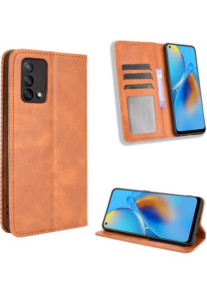 Oppo A74 4g Manyetik Kapatma Cüzdan Pu Deri Için Kılıf (Yurt Dışından)