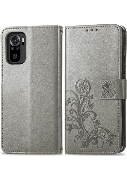 Xiaomi Redmi Için Not 10 4g Dört Yapraklı Yonca Kısa Kayış Kapak Çevirin (Yurt Dışından)