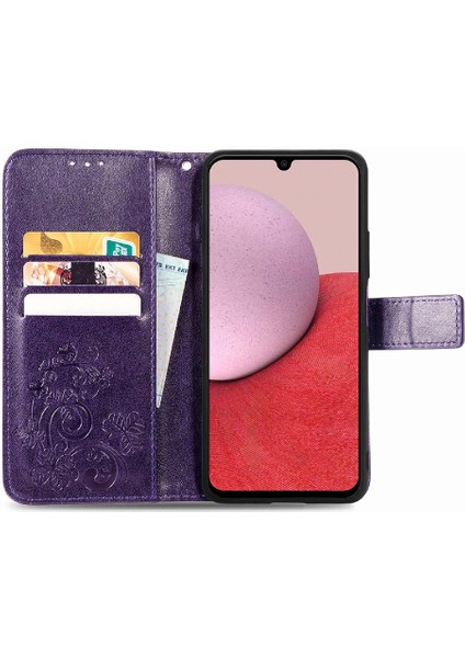 Samsung Galaxy A14 5g Flip Kapak Için Kılıf Kısa Kayış Dört Yapraklı Yonca (Yurt Dışından) indirimleri