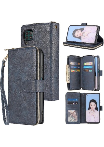 El Kayışı Kart Tutucu Fermuarlı Cep Cüzdan ile Huawei P40 Lite Için Kılıf (Yurt Dışından)