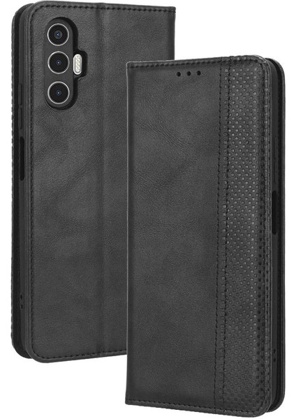 Tecno Pova 3 Pu Deri Cüzdan Manyetik Kapatma Için Kılıf (Yurt Dışından)