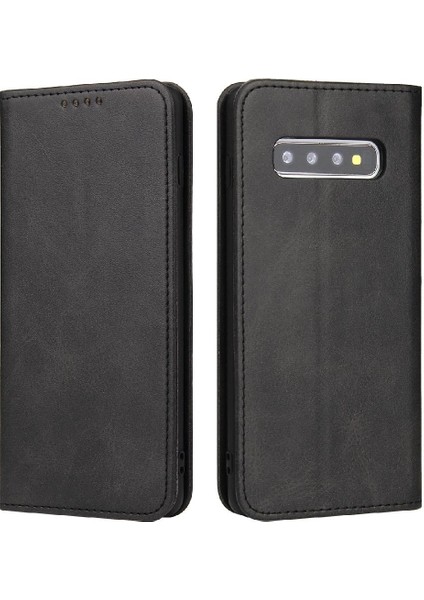Samsung Galaxy S10 Artı Deri Folio Flip Case Kart Ekleme (Yurt Dışından)