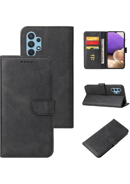 Samsung Galaxy A32 5g Kart Ekleme Deri Folio Flip Case ile (Yurt Dışından)