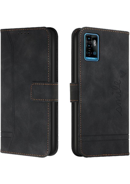 Zte Blade A71 Flip Folio Cüzdan Kart Yuvaları Için Telefon Kılıfı Kapak El Kayışı (Yurt Dışından)