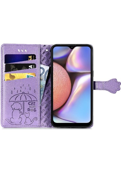 Samsung Galaxy A10S Için Kılıf Kapak Çevirin Darbeye Deri Kılıf Karikatür (Yurt Dışından)