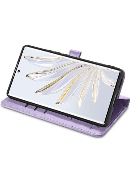 Huawei Onur 70 Flip Kapak Için Kılıf Kısa Kayış Deri Kılıf Darbeye (Yurt Dışından)
